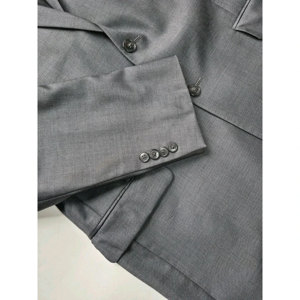 Jos A Bank Mens Slim Fit Sports Coat 43L Gray Wool 2 Button Blazer M801